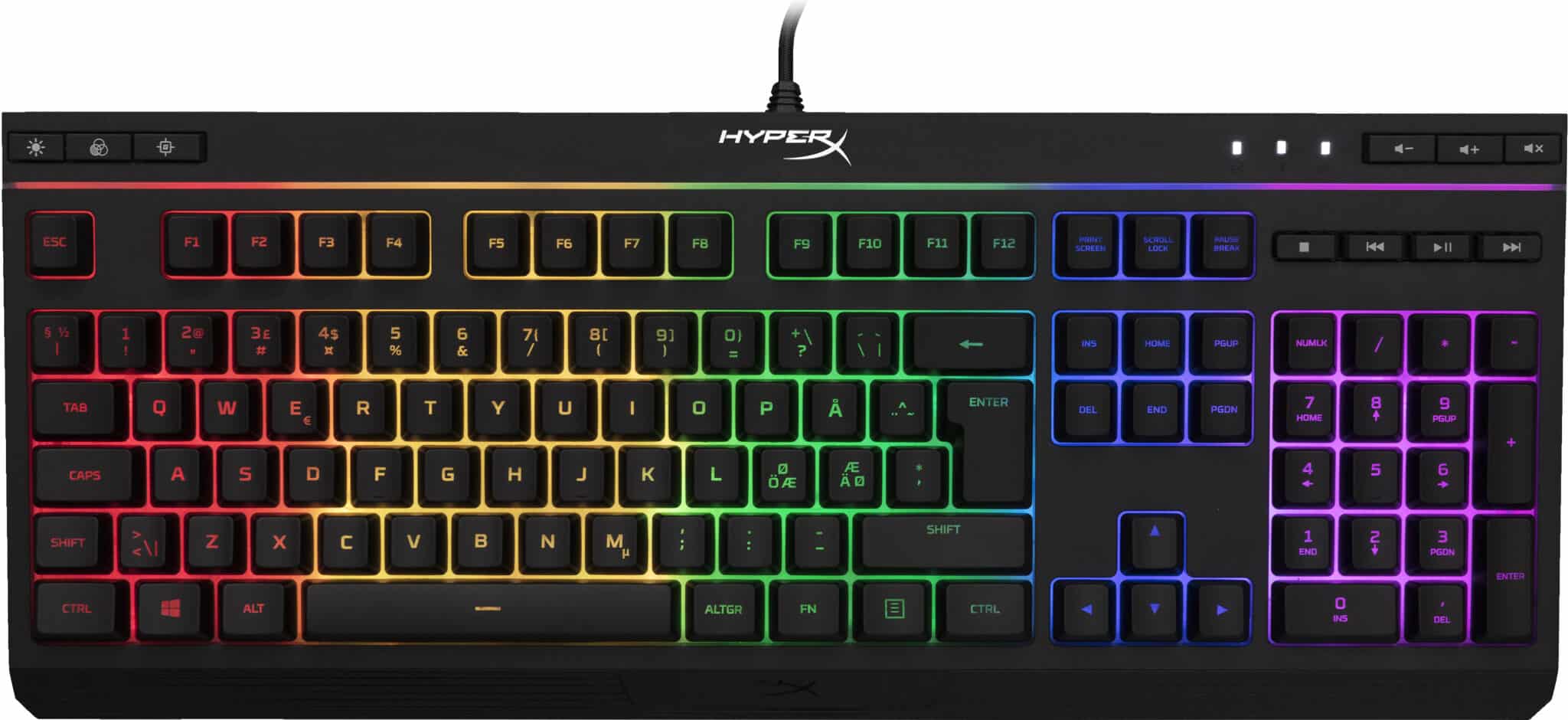 HP HyperX Alloy Core RGB gaming-tastatur (norsk layout)