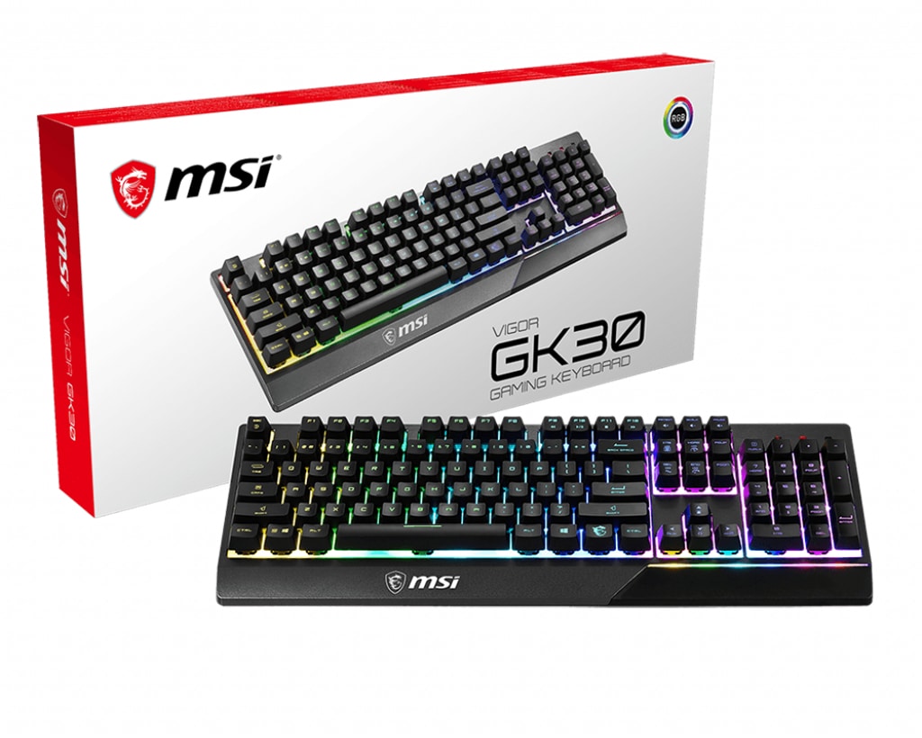 MSI MSI VIGOR GK30 tastatur Spil USB QWERTY UK engelsk Sort