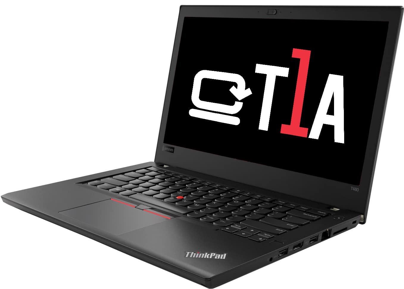 T1A T1A Lenovo ThinkPad T480 Refurbished Intel® Core&trade; i5 i5-8350U Laptop 35,6 cm (14") Fuld HD 8 GB DDR4-SDRAM 240 GB SSD Wi-Fi 5 (802.11ac) Windows 10 Pro Sort