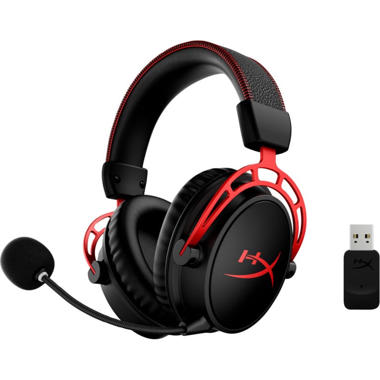 Second image of HP HyperX Cloud Alpha – trådløst gaming-headset (sort-rød)