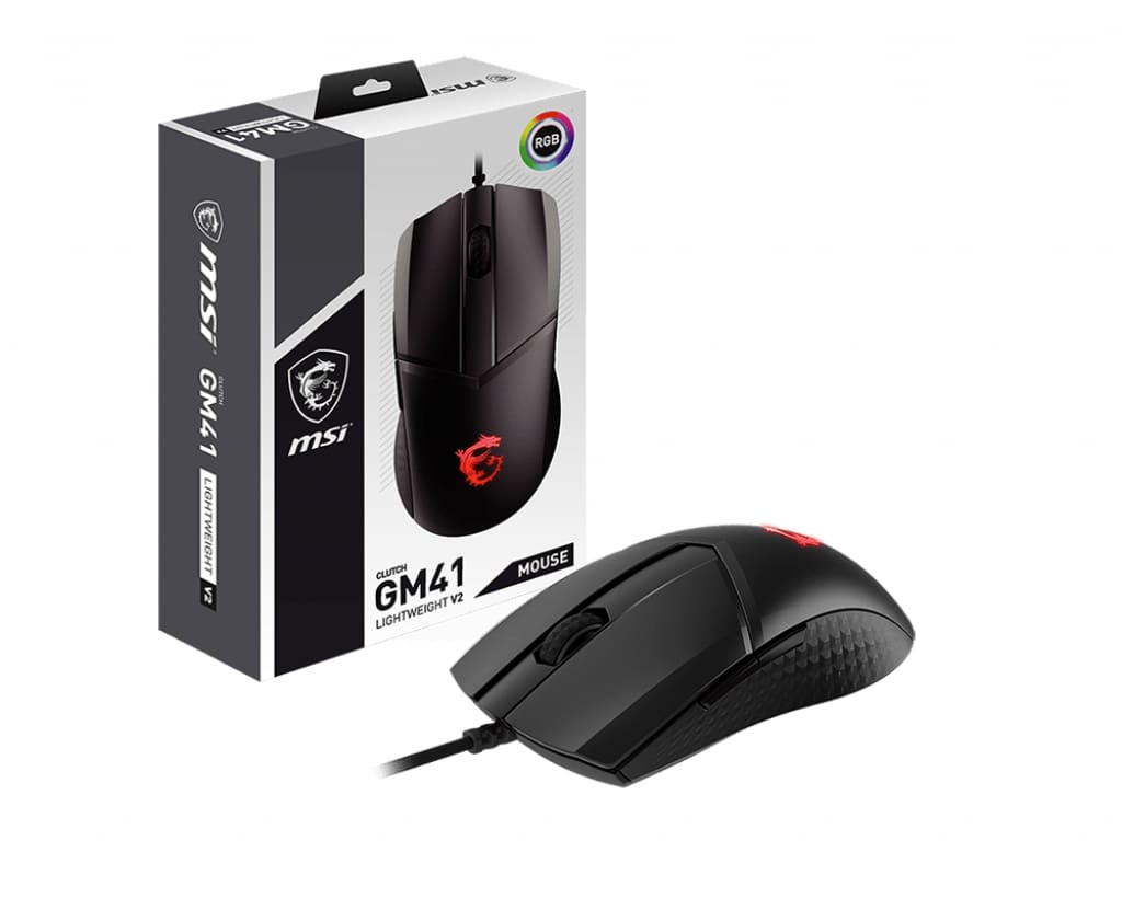 MSI MSI Clutch GM41 Lightweight V2 mus Spil Ambidextrous USB Type-A Optisk 16000 dpi